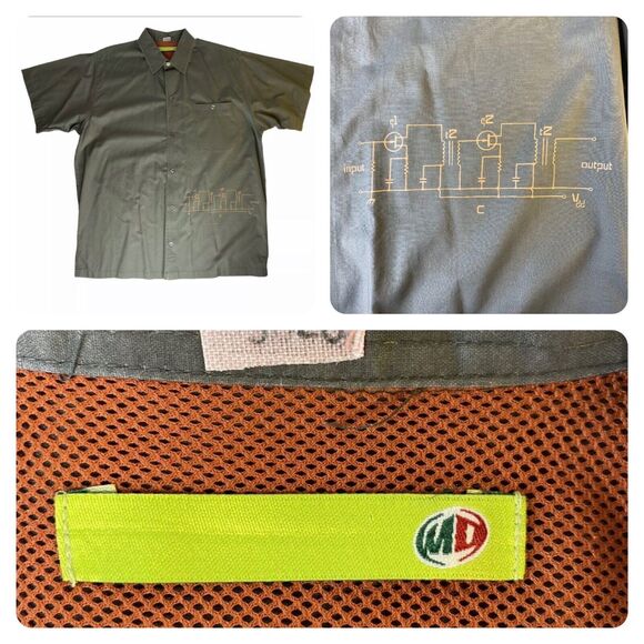 Mountain Dew Shirt Mens Size M Button Front Green Limited Promo Costume Graphic - Picture 2 of 12